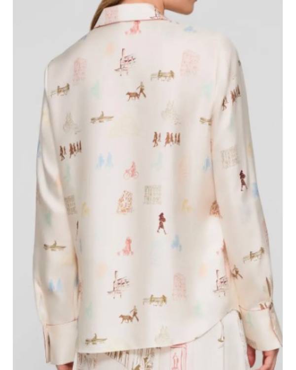 The Kelly Clarkson Show Kelly Clarkson Printed Satin Blouse WorthVee